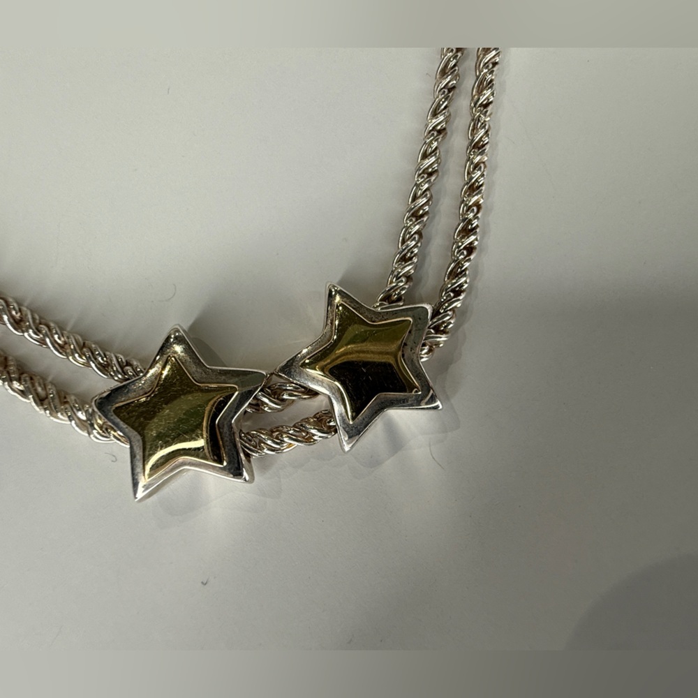 LOT 2278 Tiffany & Co. OLD collectible double rope necklace moving stars - Picture 6 of 9